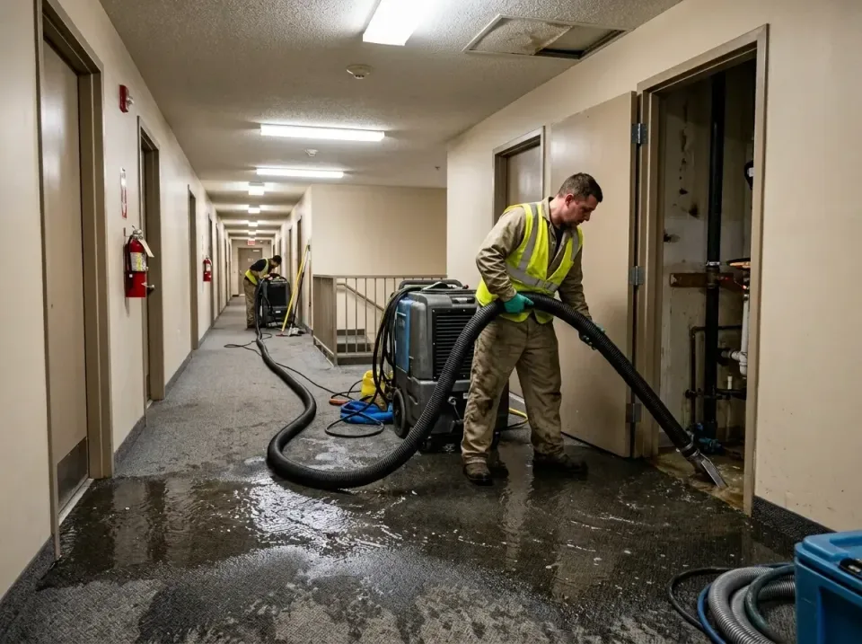 multi-unit-apartment-hallway-f-005 — frequently asked questions, Emergency Burst Pipe Water Extraction & Removal in Simpsonv…